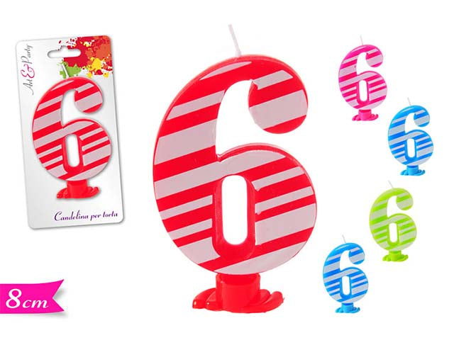Candelina numerale "6" 565266