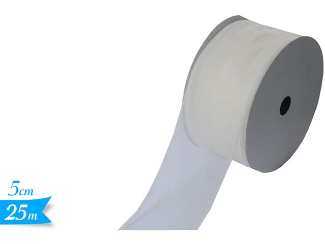 Nastro organza crema 5cmx25mt 571736