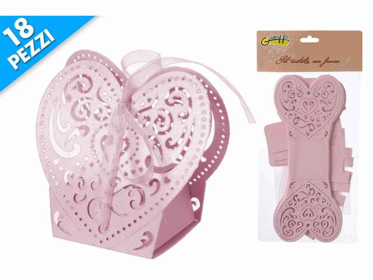 Scatola c/fiocco 18 pezzi 9x8cm 513047