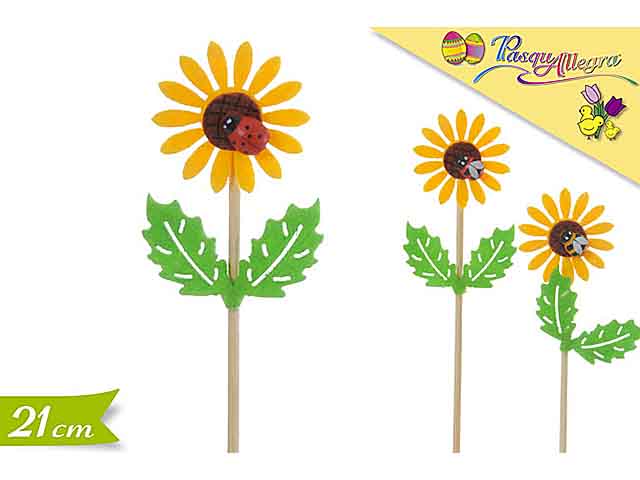 FIORE SU STECCO ASSORTITO 21CM