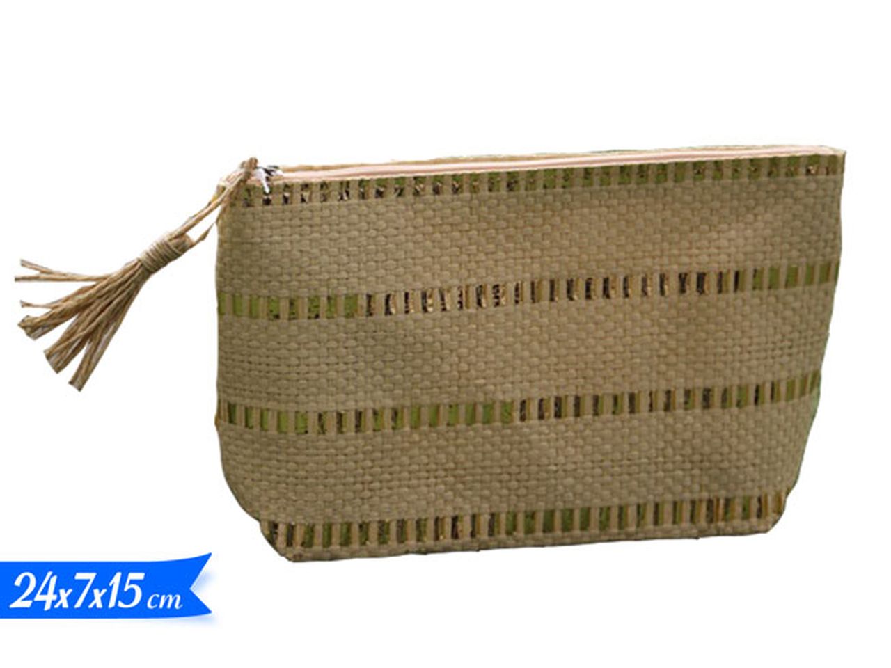 Pochette color sabbia 24x7x15cm