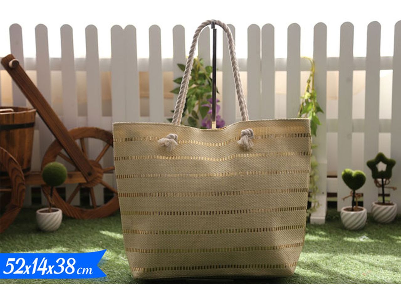 Borsa mare colore sabbia 52x14x38cm