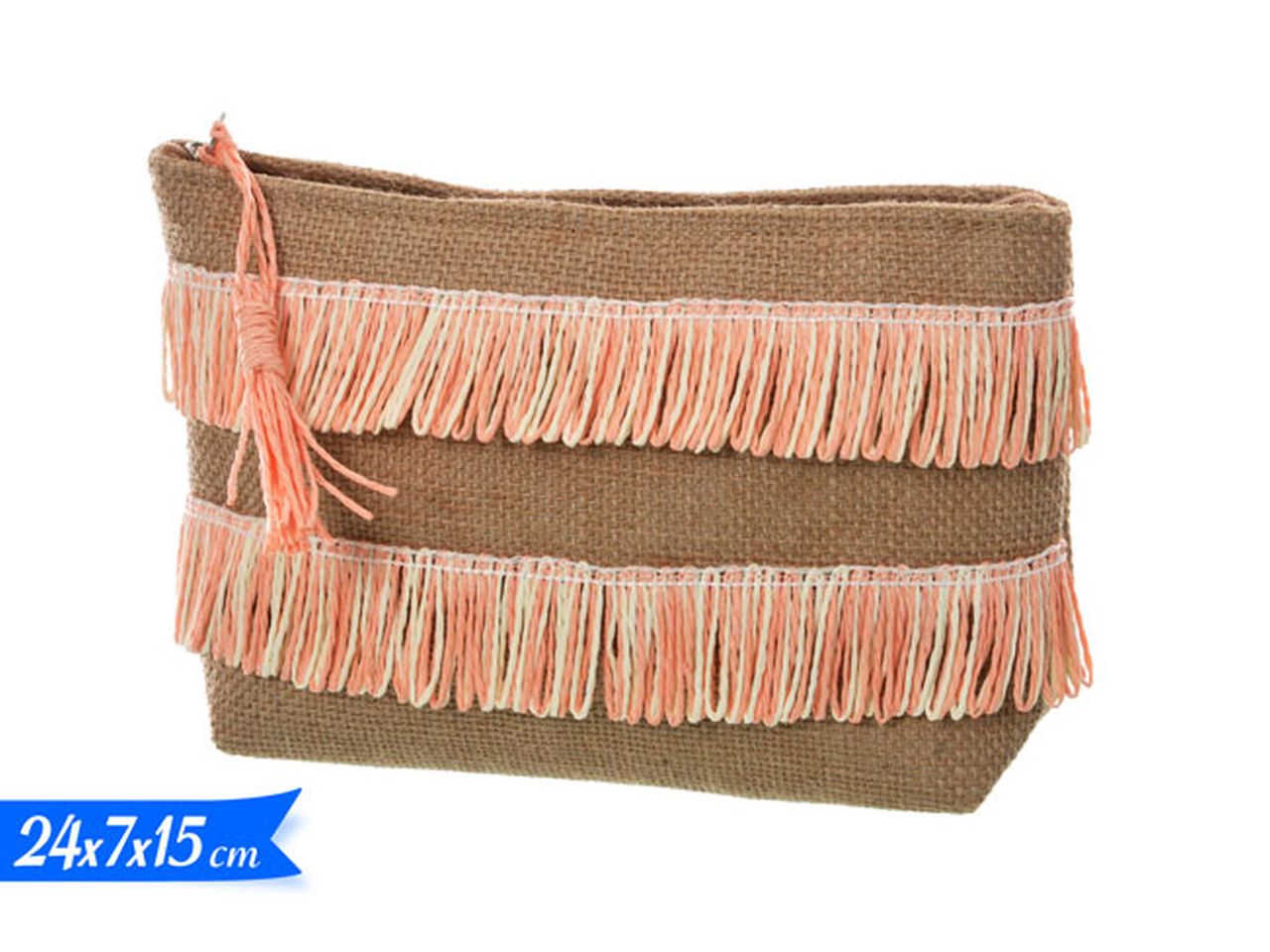 Pochette colore rosa 24x7x15cm