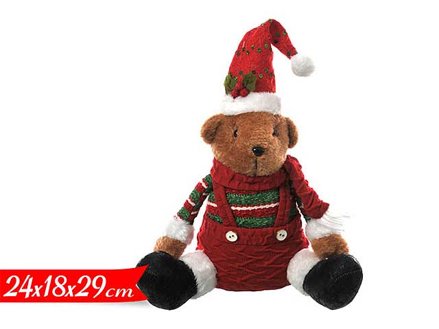 Orso natalizio 30 cm 2 ass 603518