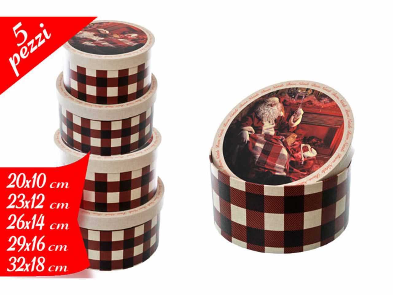 Scatola tonda 5 pezzi