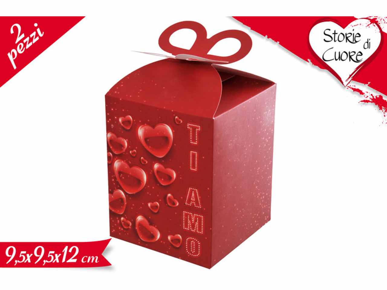Scatola 2pezzi 9,5x9,5x12cm