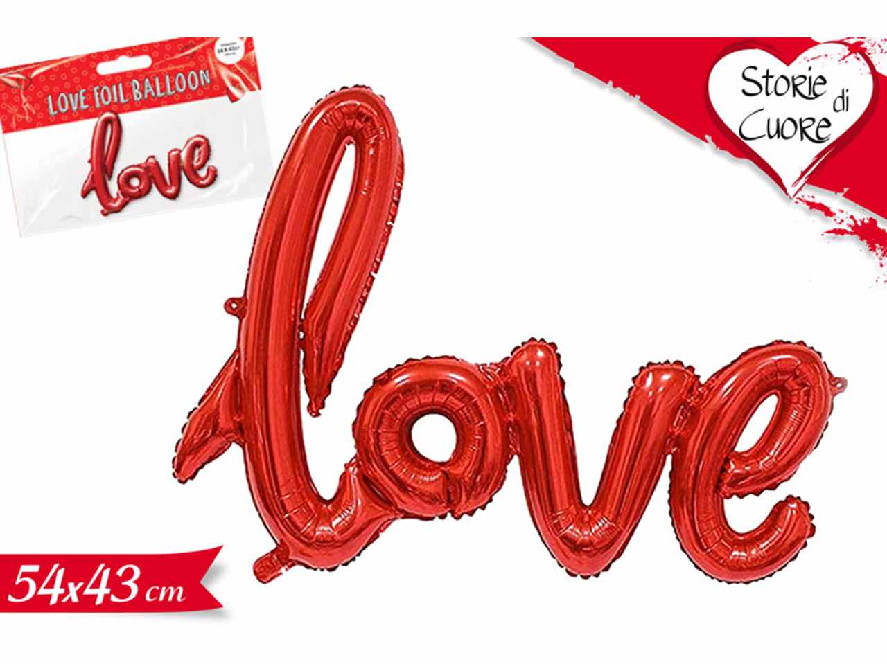 Palloncino scritta love 54x43cm