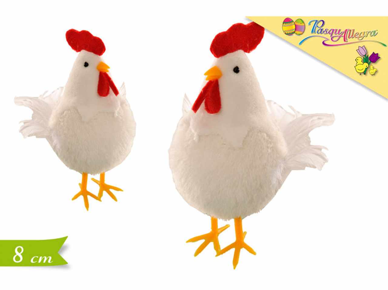 GALLINA DECORATIVA ASSORTITA 8CM