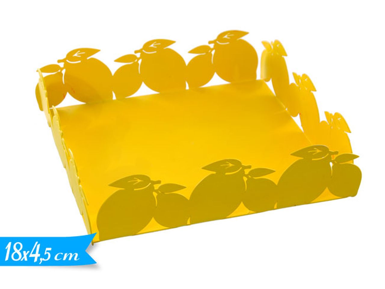 Linea limoni porta tovaglioli in metallo 18x18x4,5cm