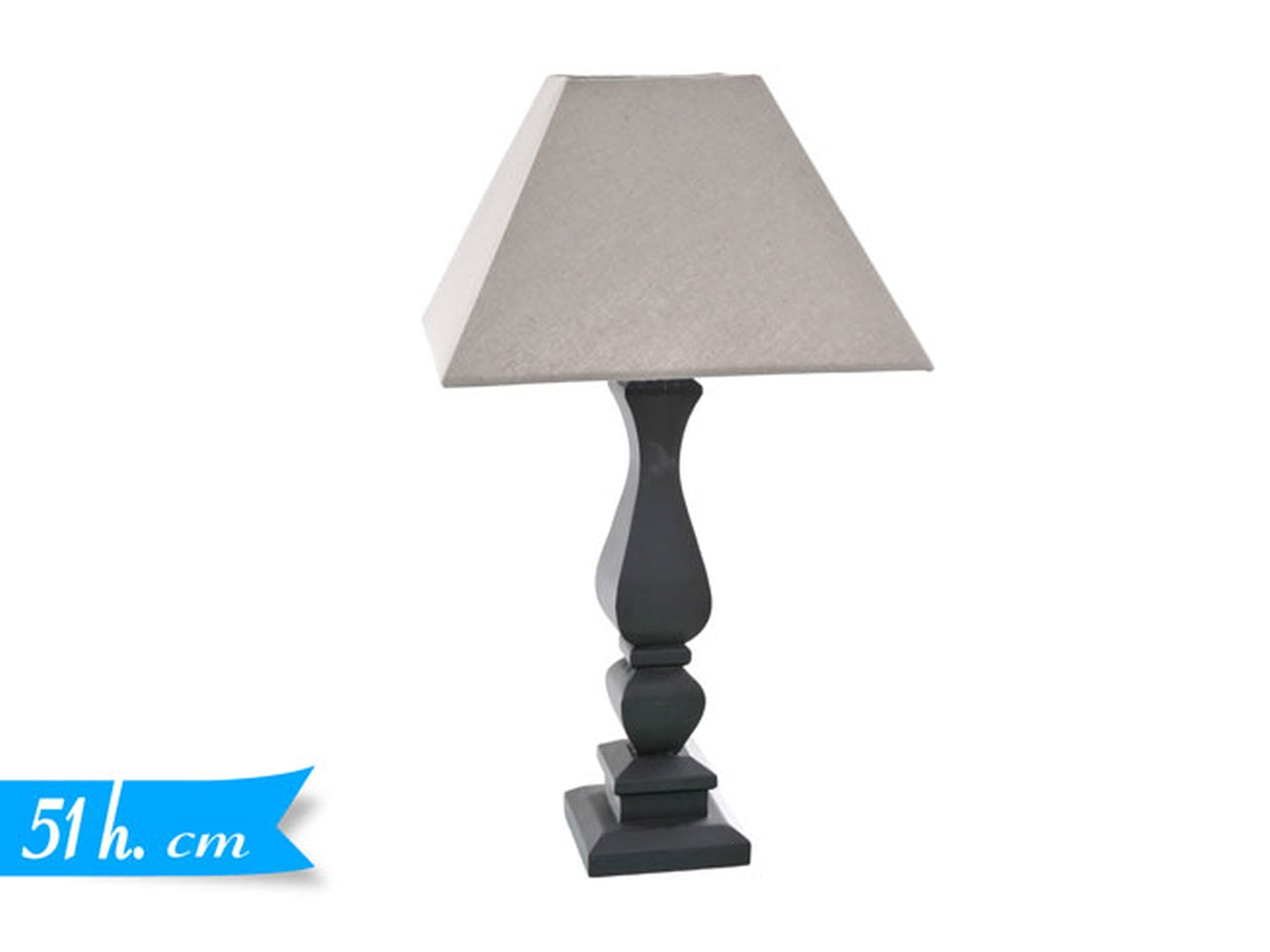 Lampada da tavolo grigia con luce diffusa stile moderno 51 cm - Golden Hill