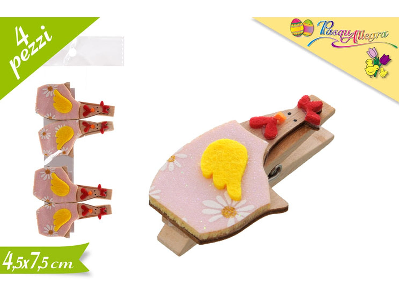 Mollette decorative pasquali 4 pezzi