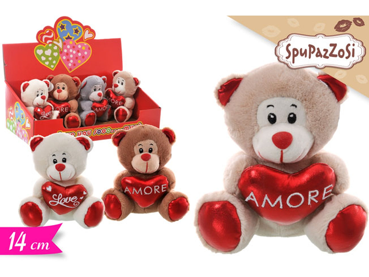 Orso con cuore assortiti