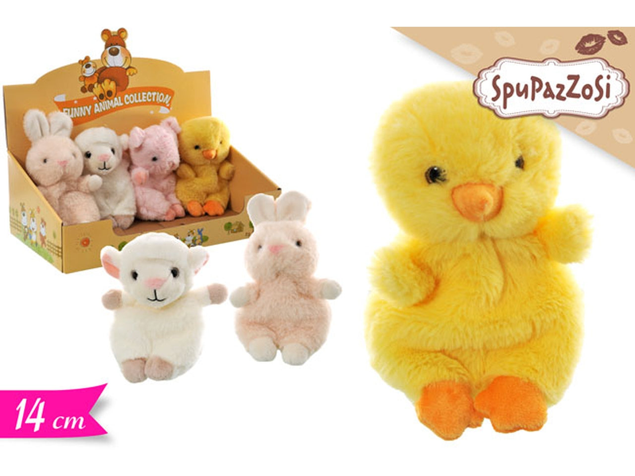 Animali assortiti in display