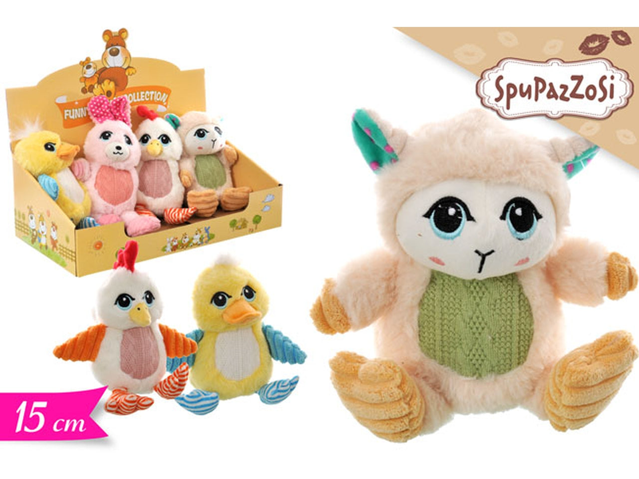 Animali assortiti in display