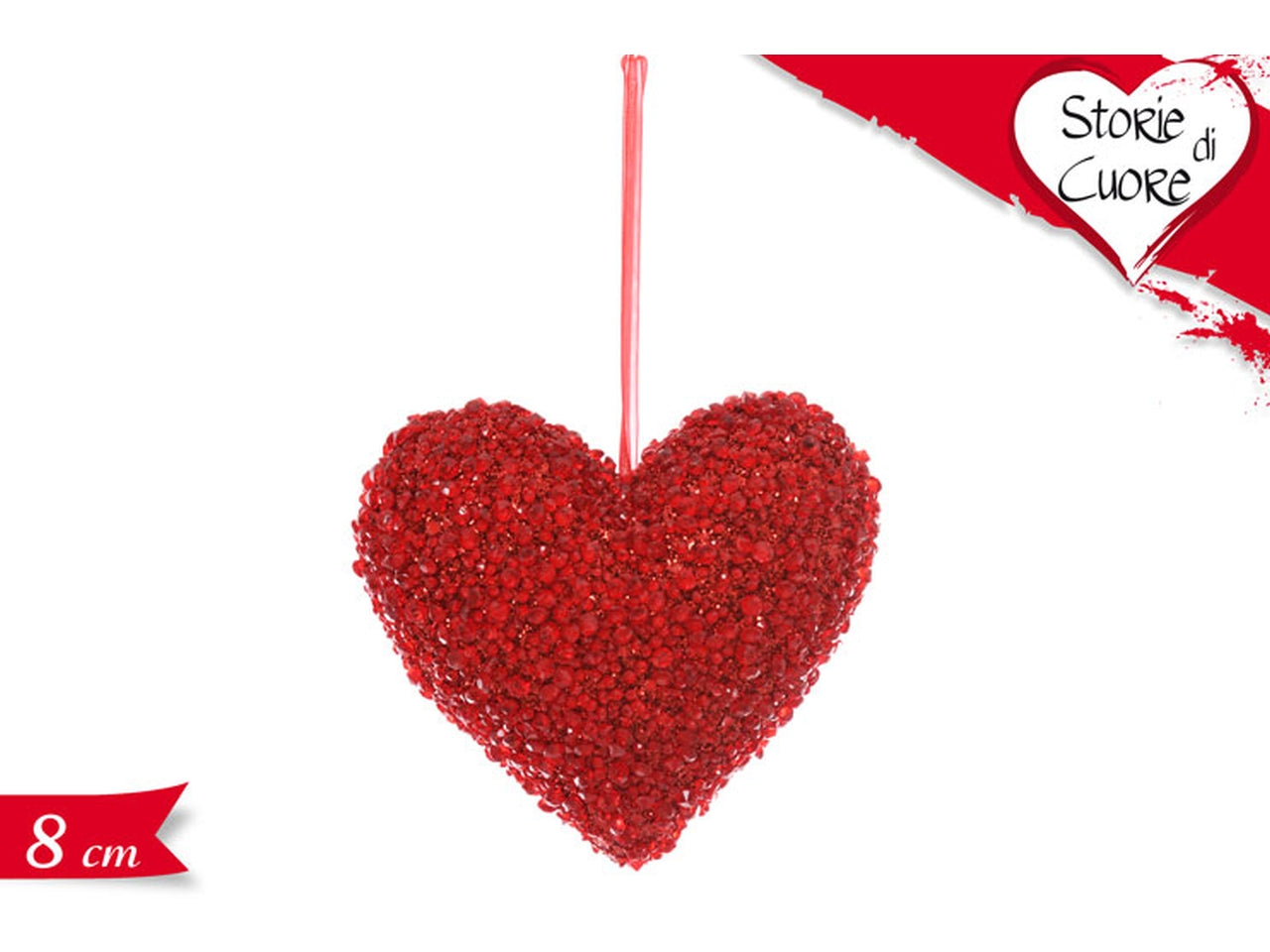Pendaglio cuore misura 8cm