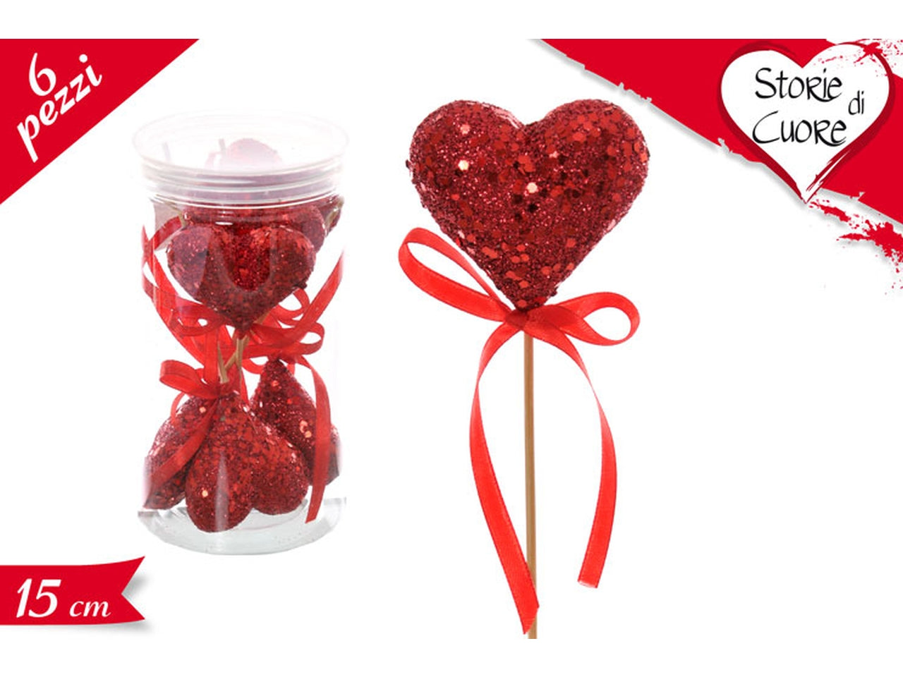Barattolo con stecchi cuore