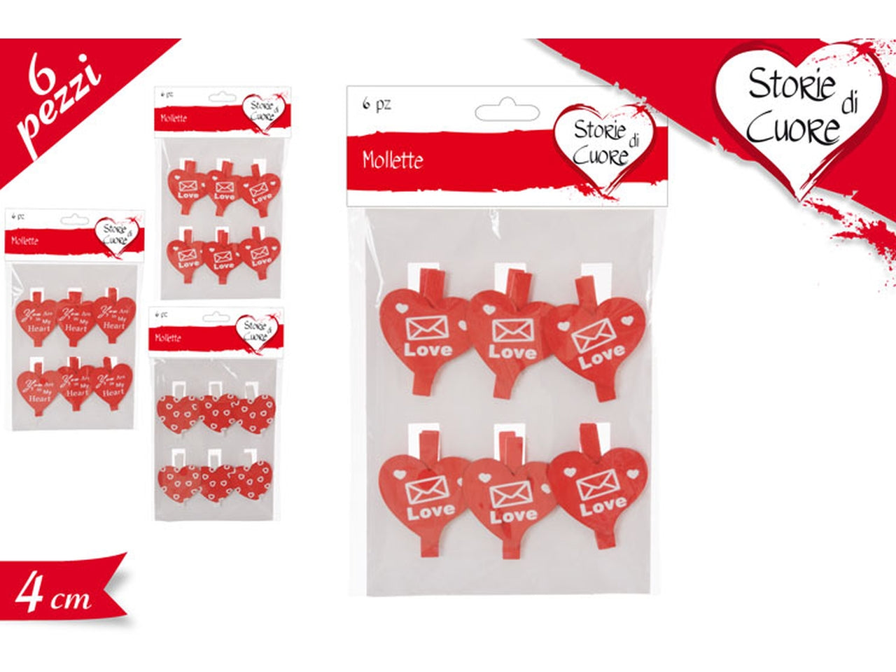Mollette la confezione comprende 6 mollette assortite