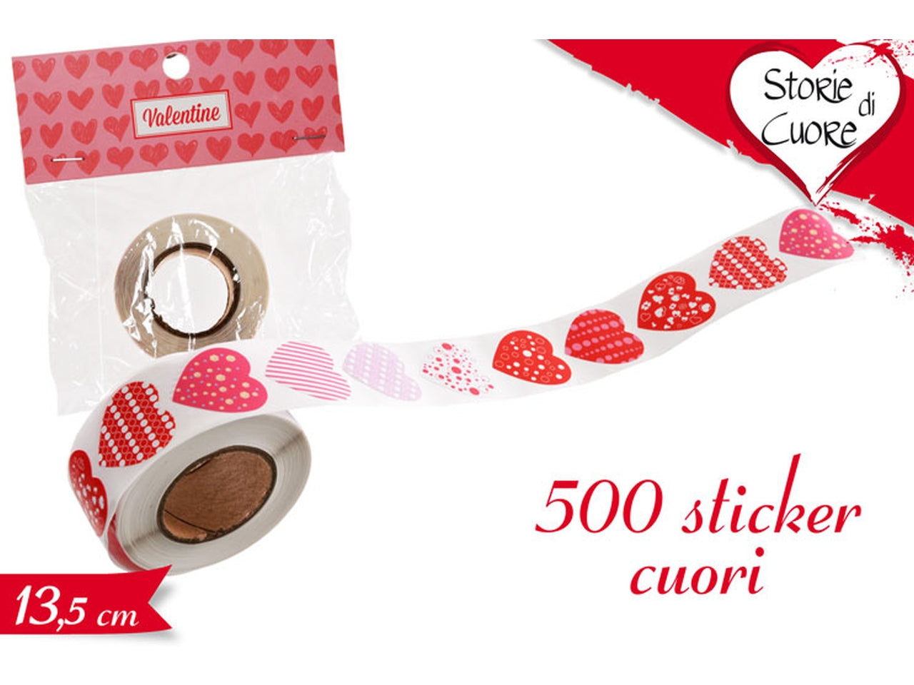 Sticker con cuore rotolino