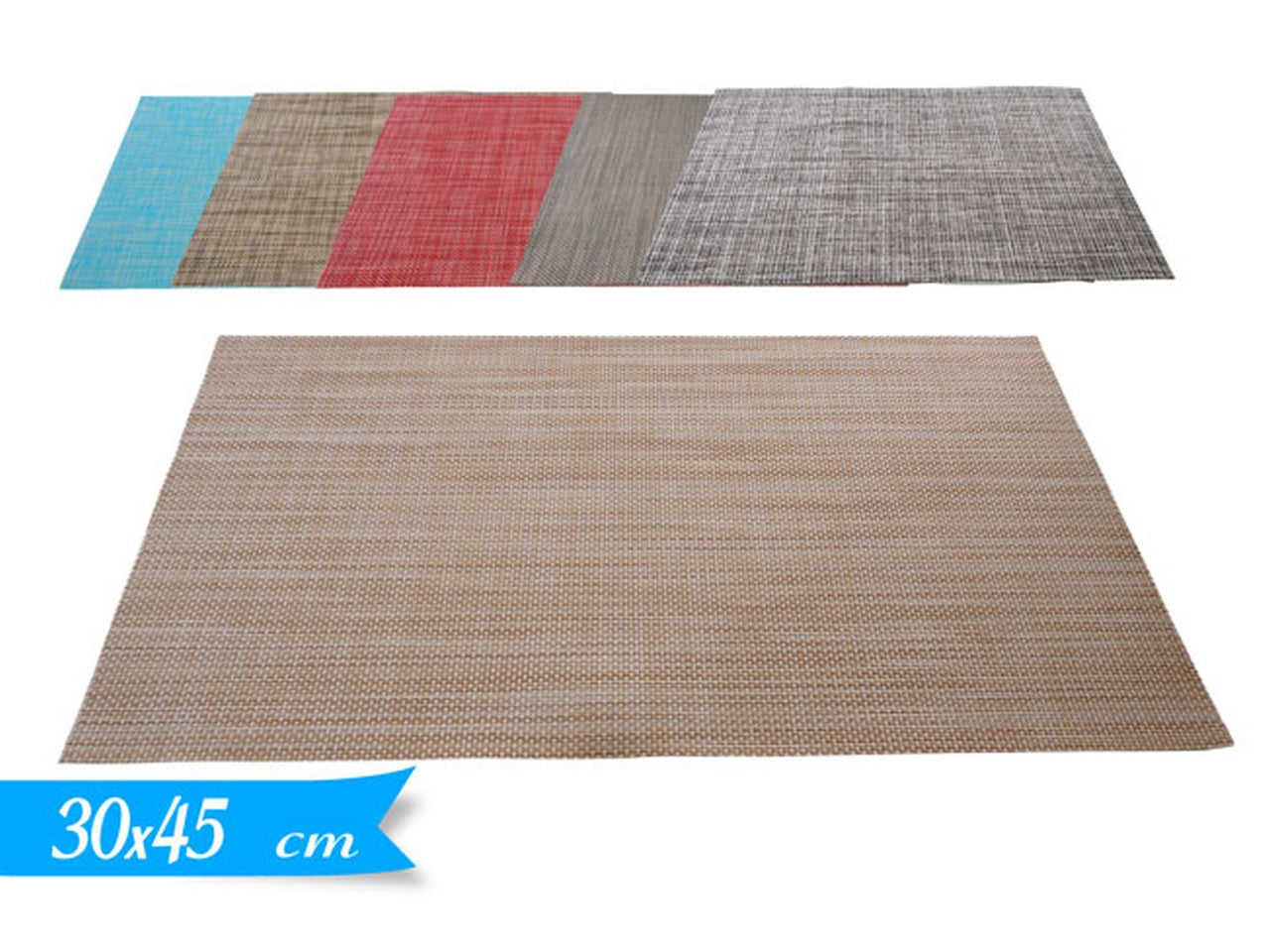Tovaglietta rettangolare in pvc 5 colori assortiti stile moderno 45x30 cm - Cara Maison