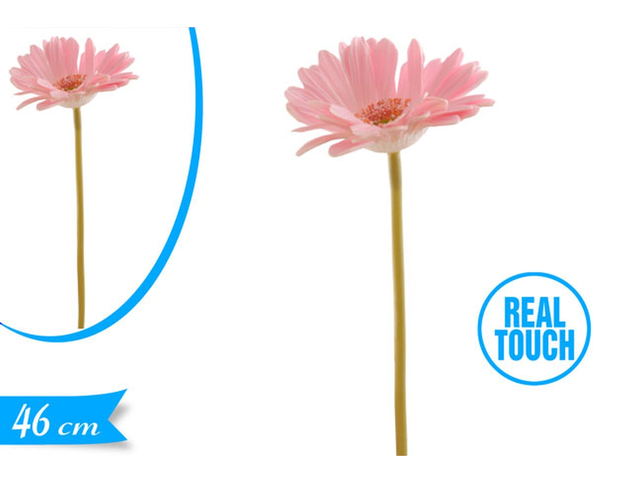Gerbera gomma rosa 46cm