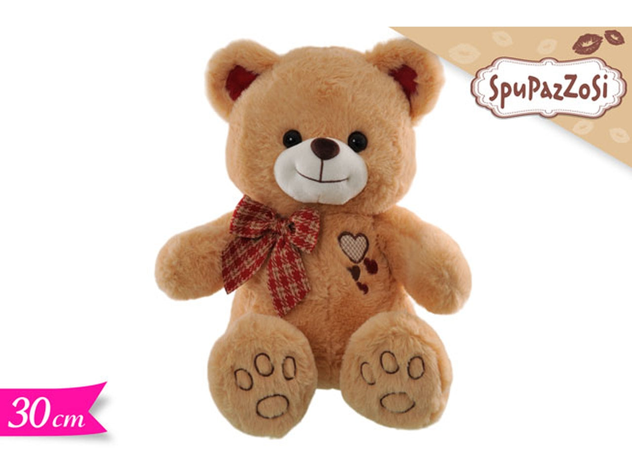 Peluche orso 30cm con fiocco