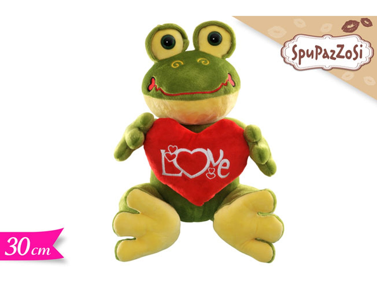 Peluche rana 30cm con cuore