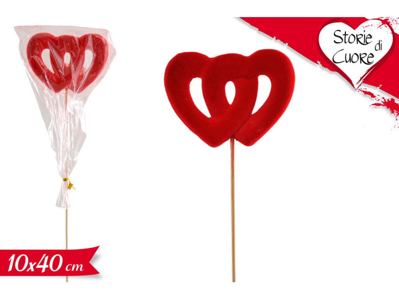 Stecco cuore 10x40cm