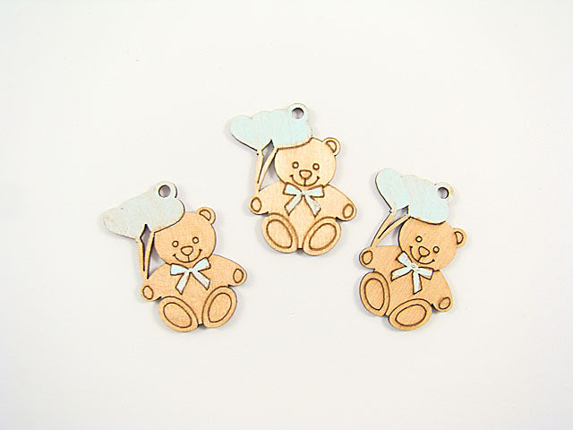 Legno orso cuori c.lo 3,5cm ca094