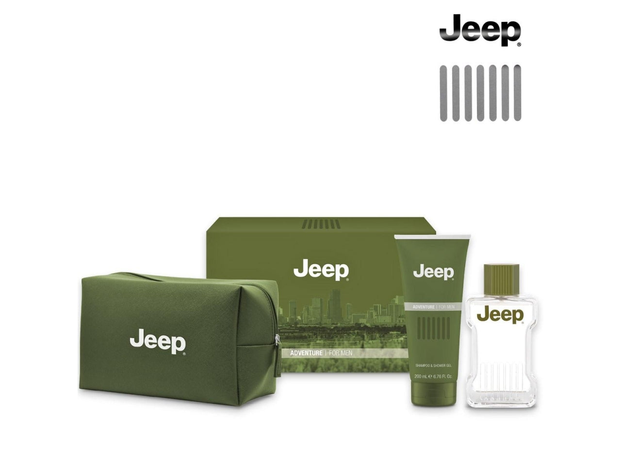 Jeep adventure after shave 100ml + bagno schiuma 200ml + beauty $