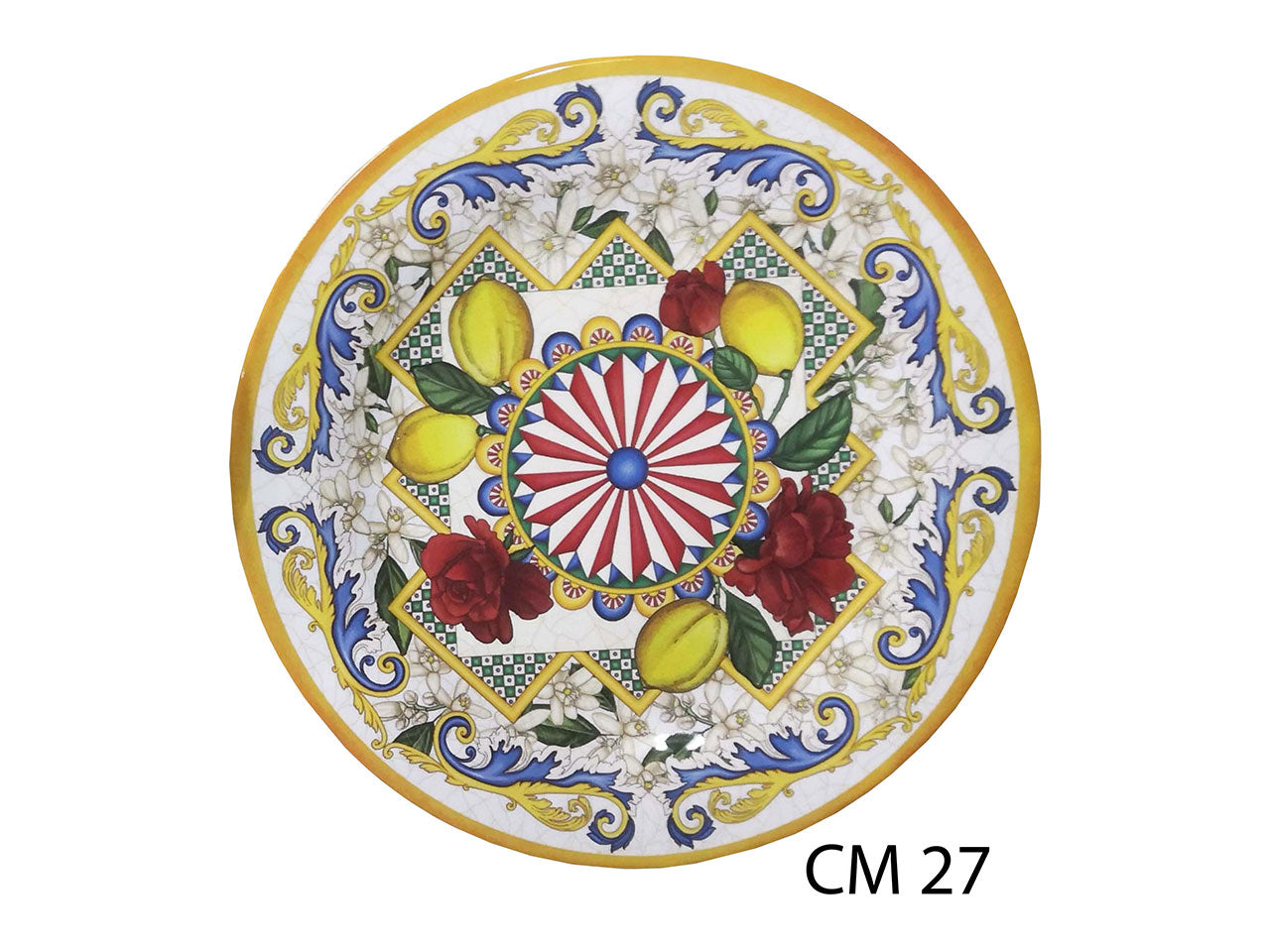 Carretto siciliano piatto piano 27cm me-1645-2360