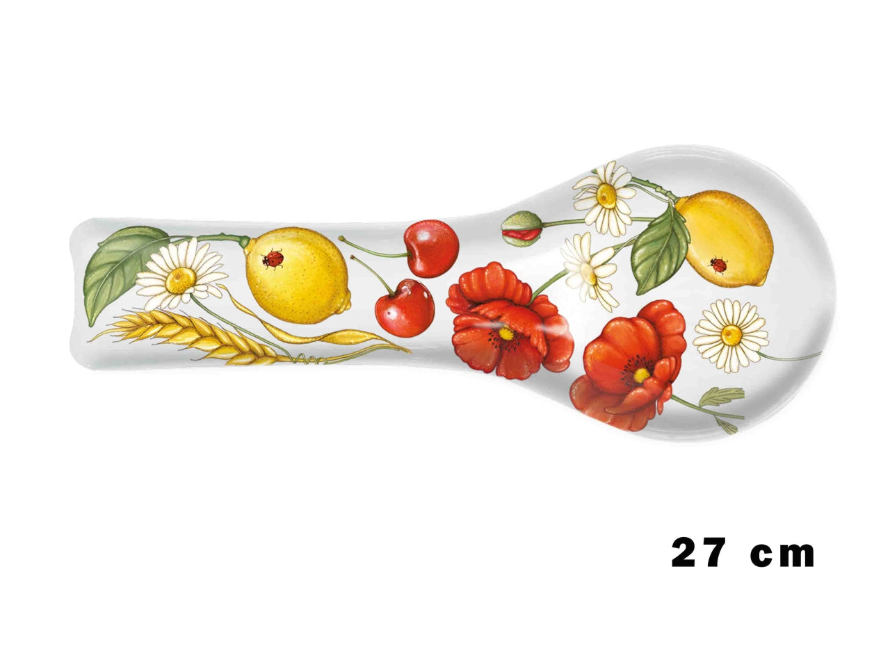 Posamestolo in melamina 27cm decoro papaveri
