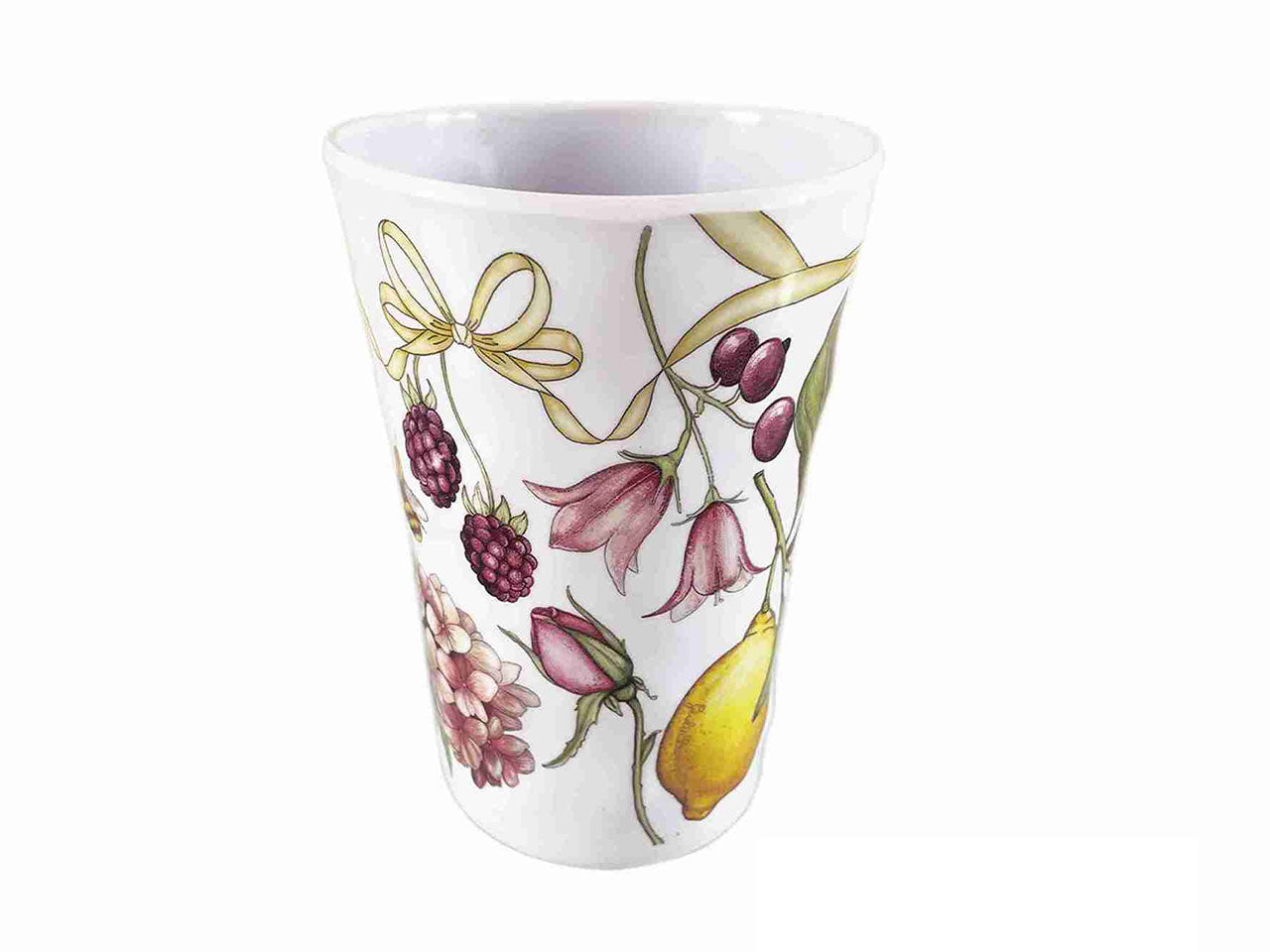 Bicchiere in melamina multicolor floreale 8,5x12 cm linea Fiocchi - Ibct