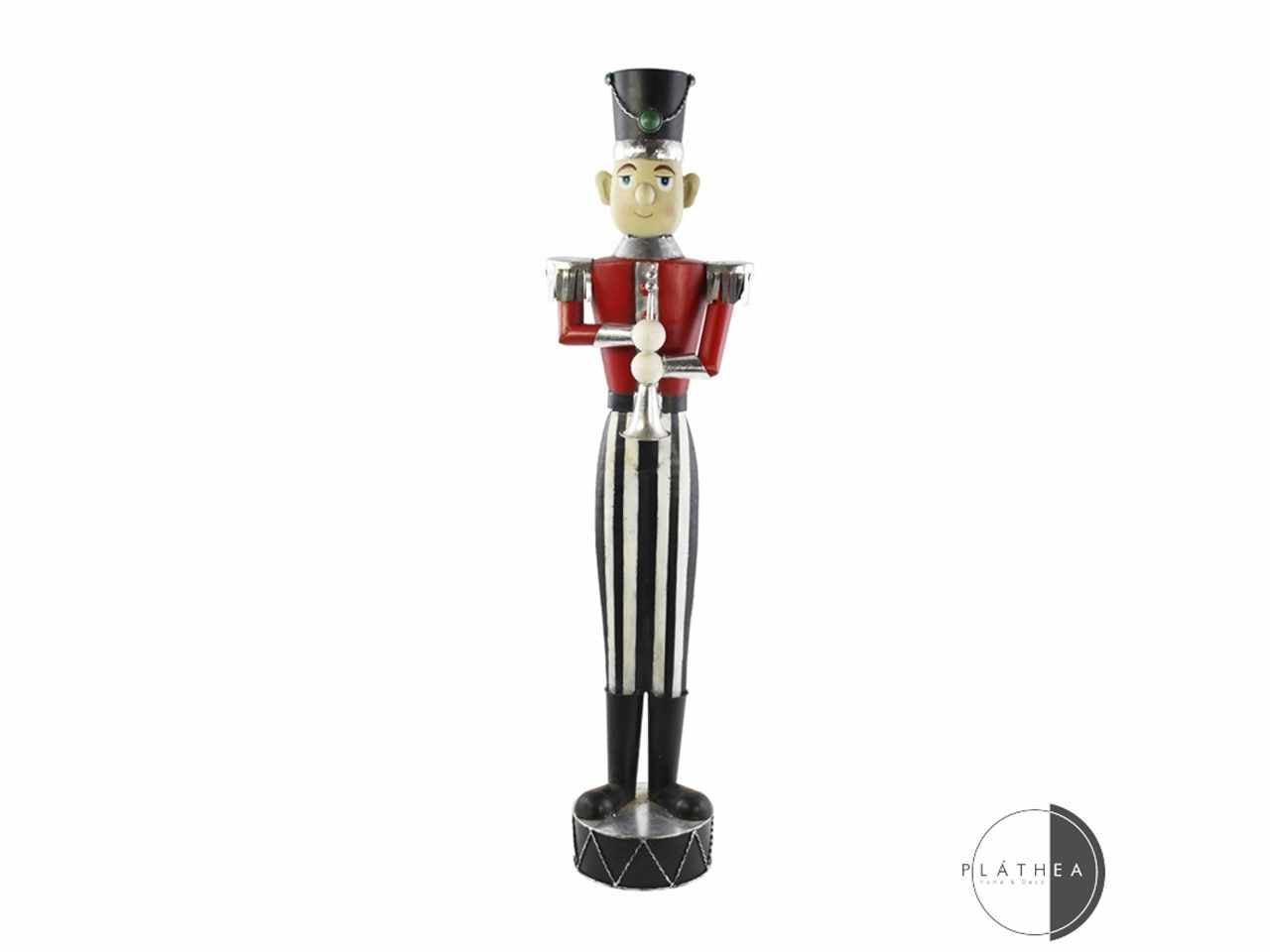 Soldato rosso/nero h.100cm in metallo
