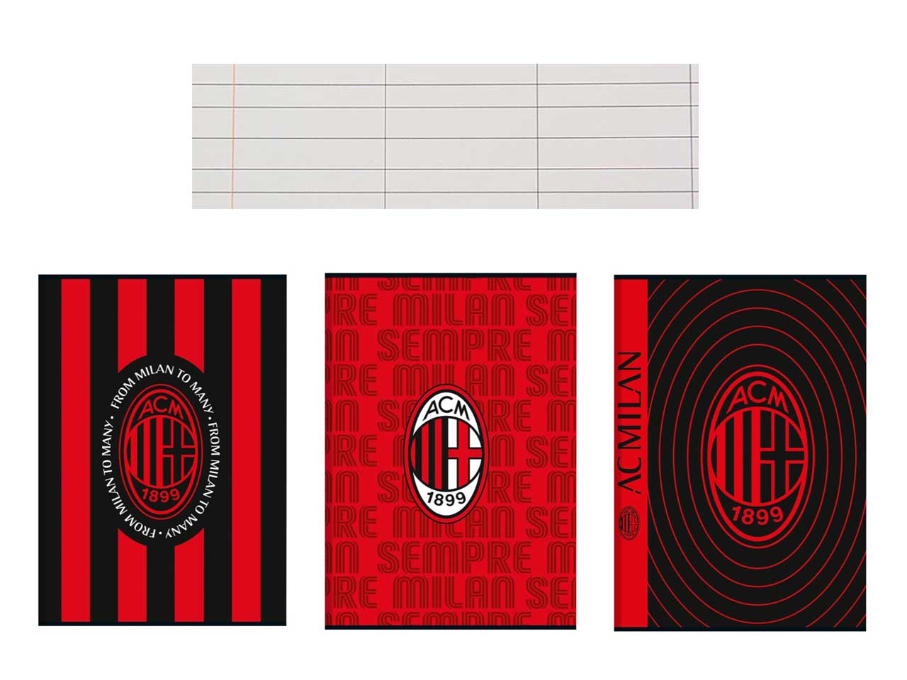 Quaderno milan maxi a4 80gr fogli 80 rigatura A - la confezione comprende 10 quaderni - assortiti