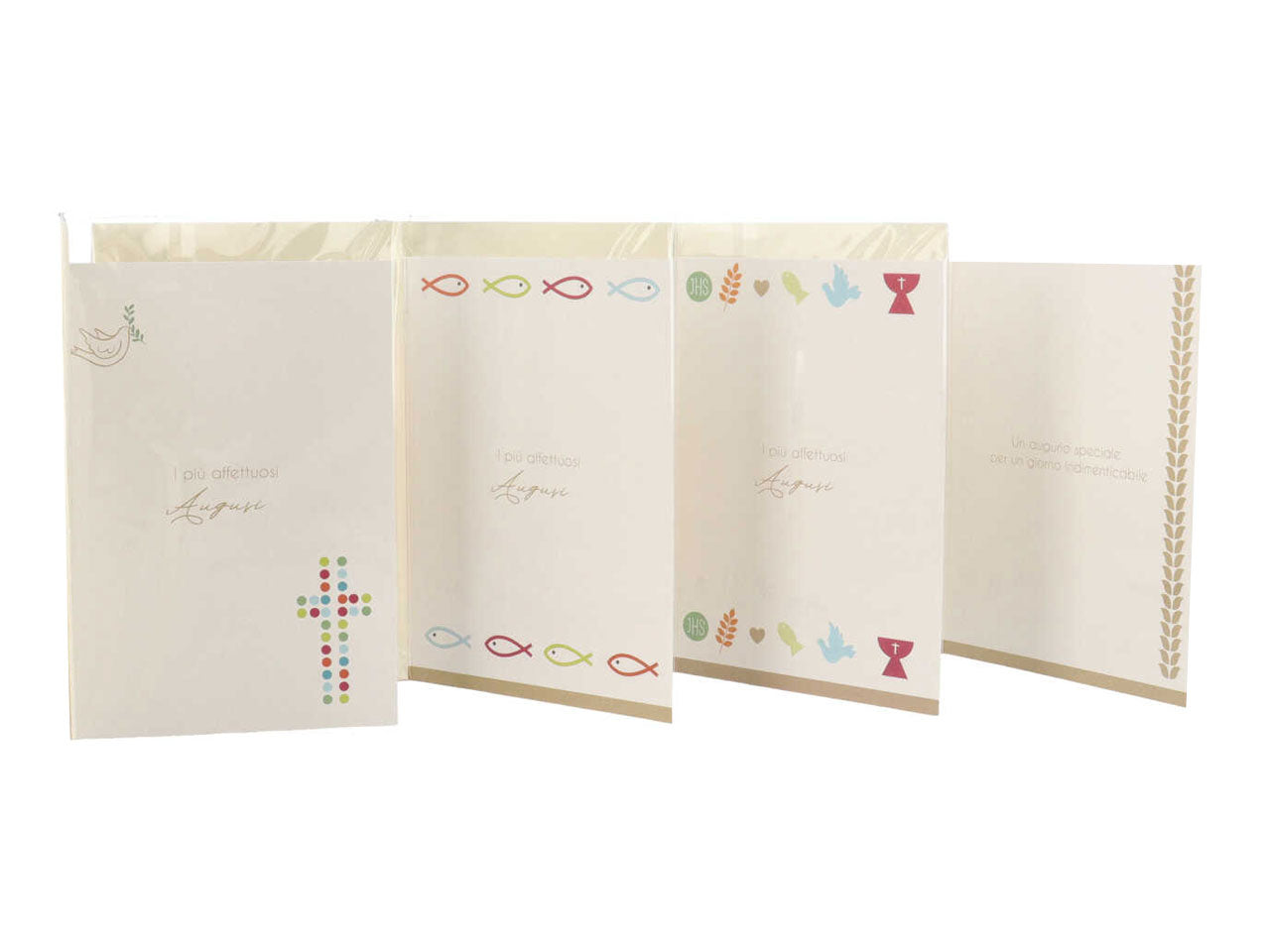 Biglietti per cresima o comunione linea cartomania greetings con lamina oro e busta misura 11,8x16,8cm