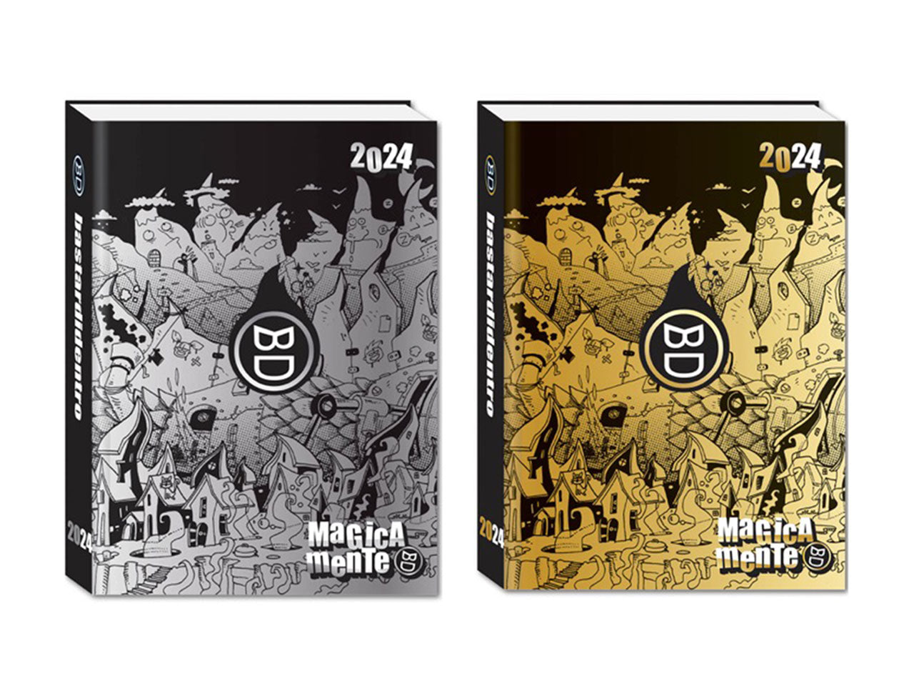Diario pocket 16 mesi gold & silver bastardidentro magicamente $