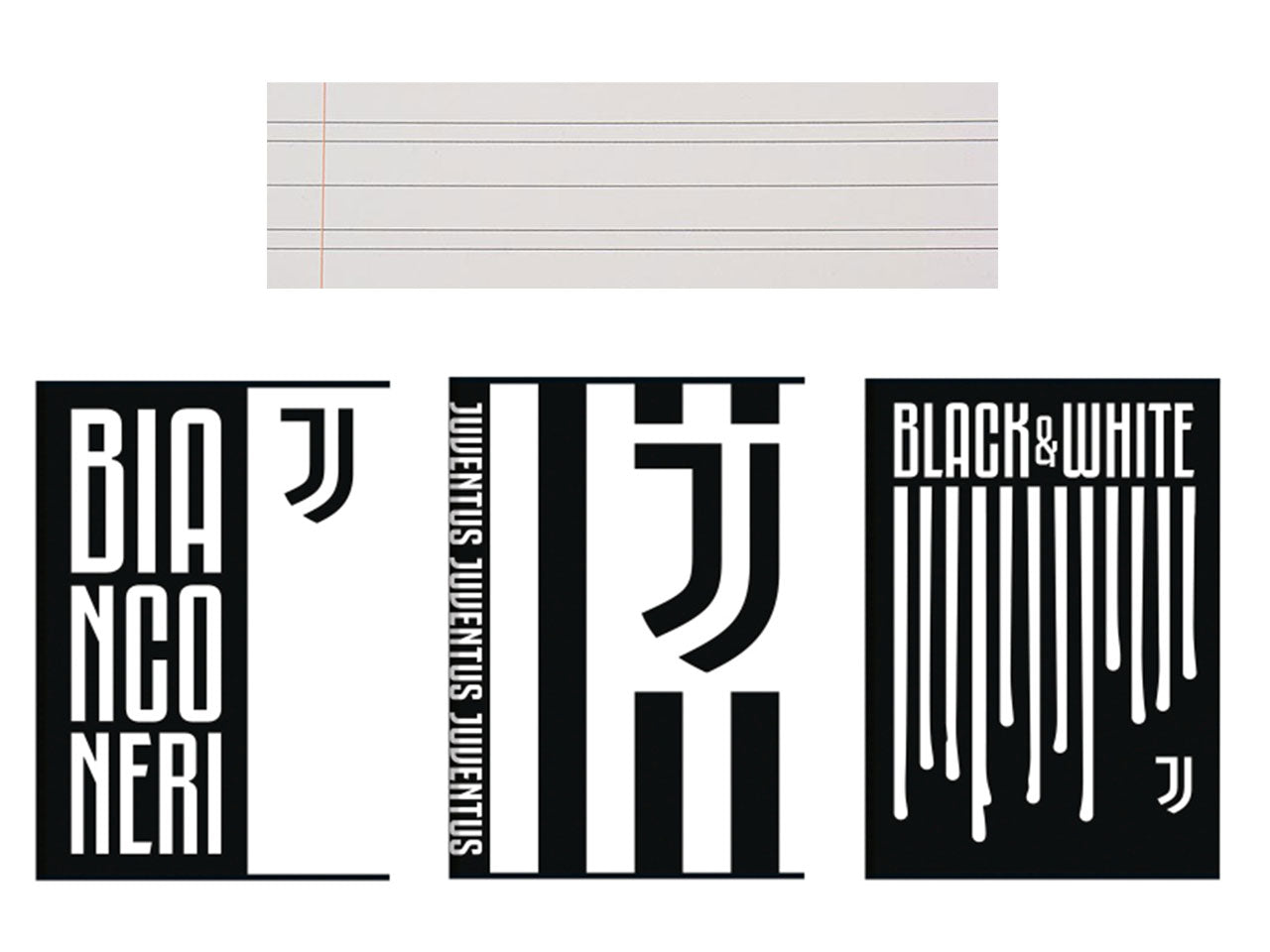 Quaderno maxi Juventus formato a4 rigatura B 80gr fogli 80 - la confezione comprende 10 quaderni - assortiti