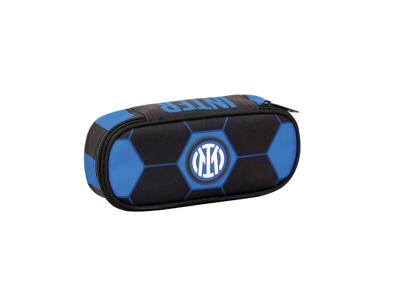 Astuccio ovale Inter, con taschino interno e pianetto portamatite, 23x10x5,5 cm - Seven