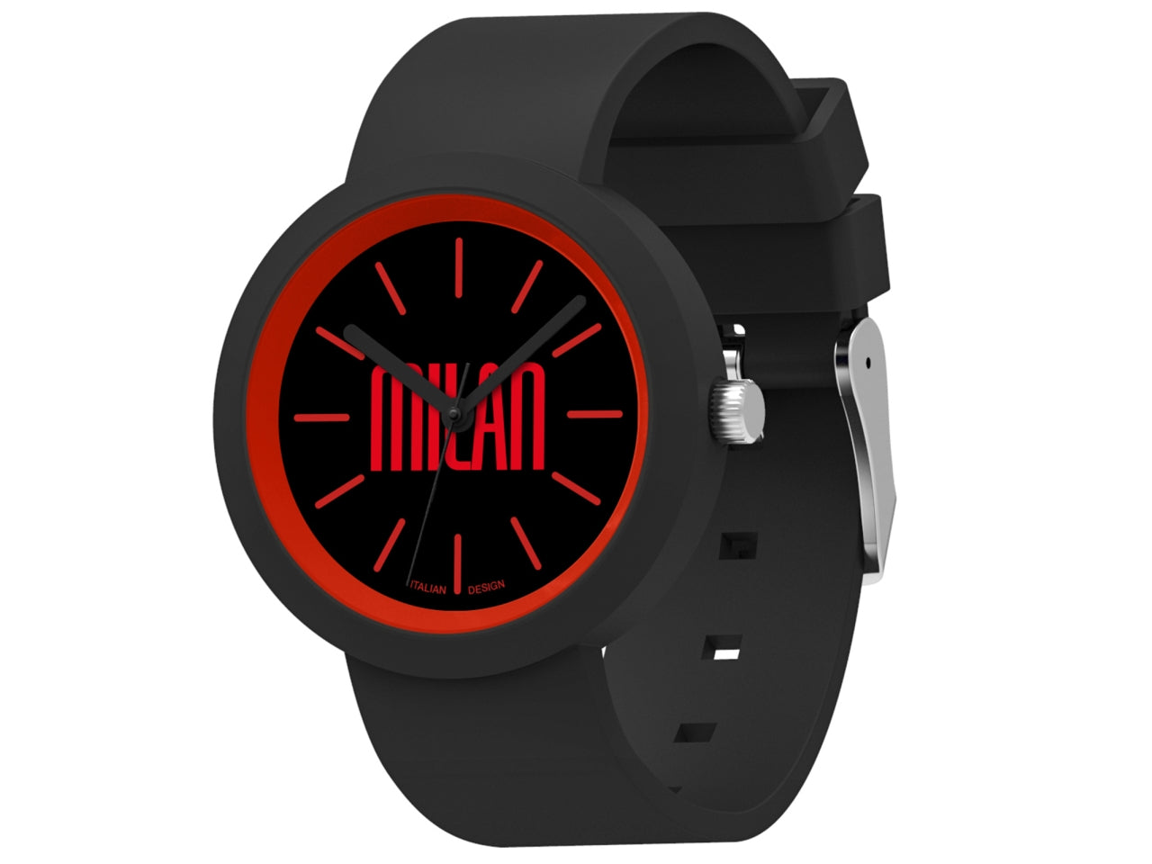 Orologio da polso Milan analogico al quarzo con cassa da 38mm e cinturino in silicone - Seven
