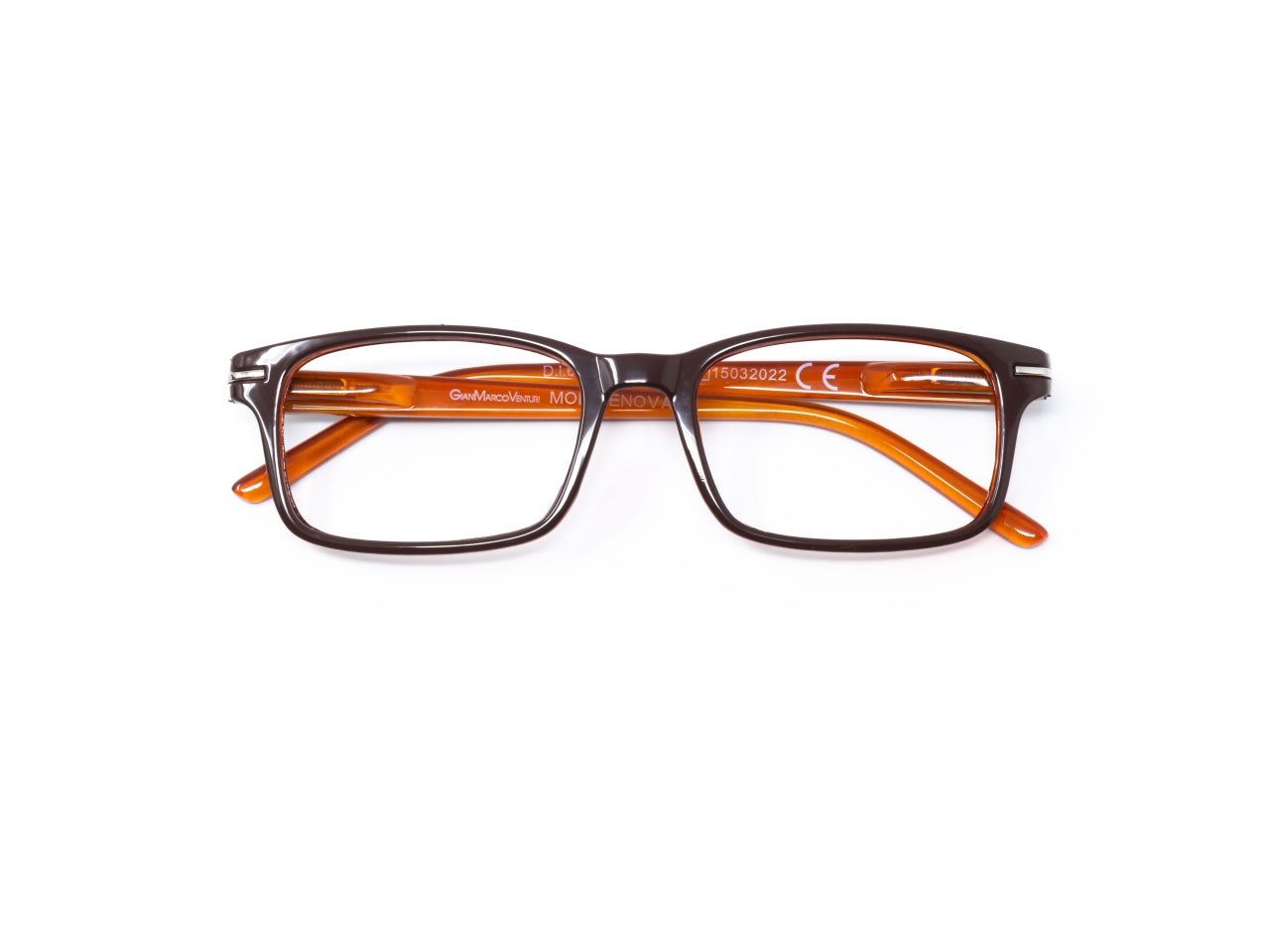 Gmv occhiali genova marrone-arancio+2,00