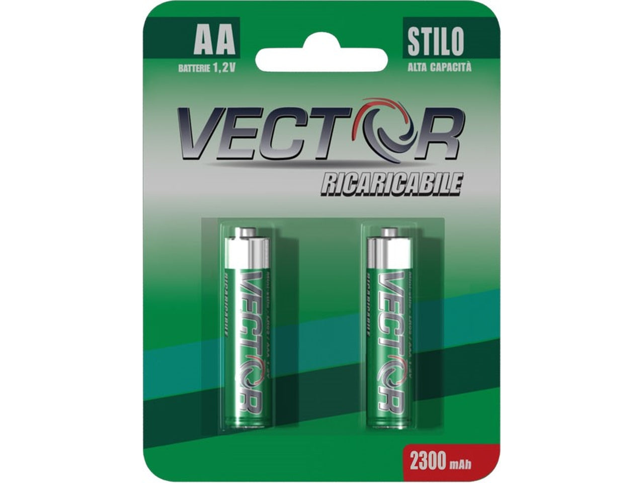 Pila ricaricabile 2300 mah stilo blister da 2 pile