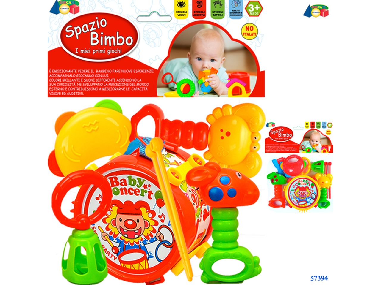 Tamburo c/sonagli 57394