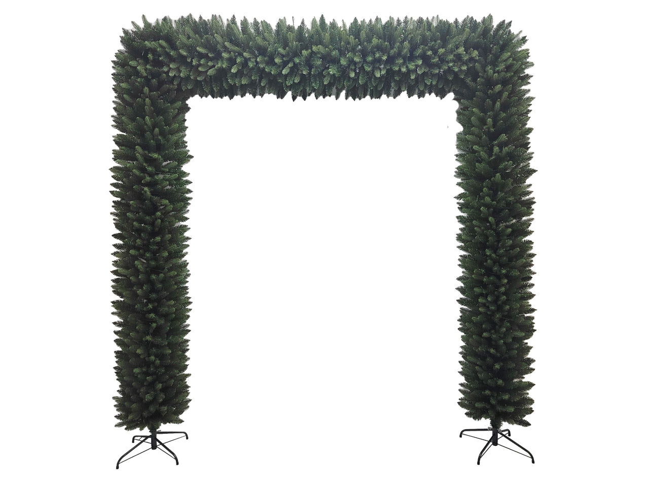 Ghirlanda portico ad arco con piedistalli 200xh.250cm