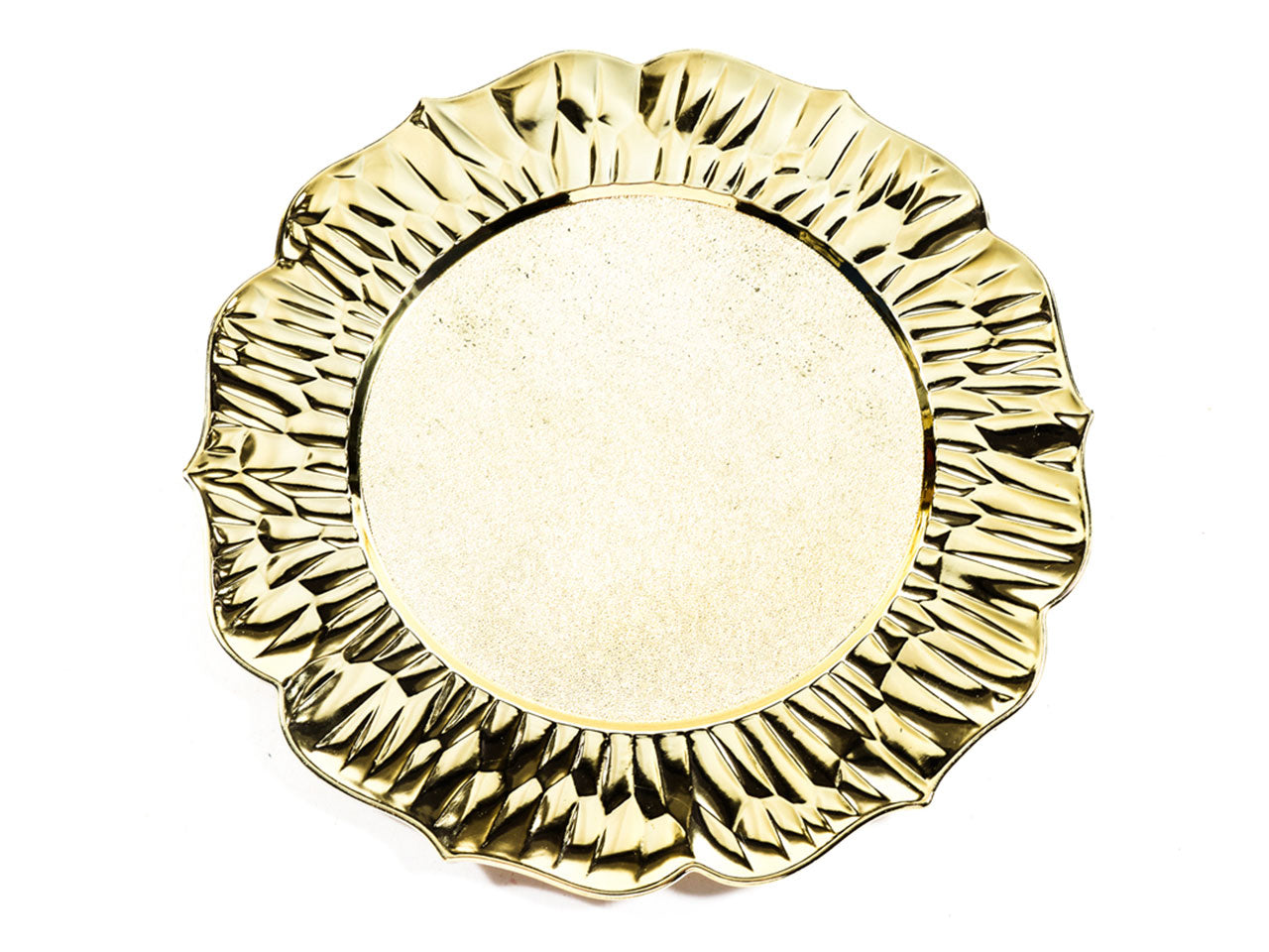 Sottopiatto oro lucido in plastica misura d.33cm