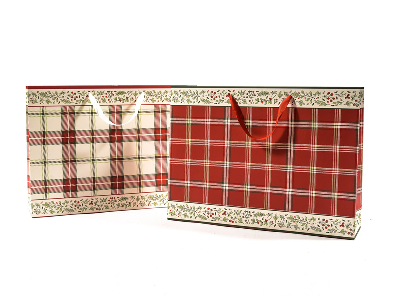 Sacchetto natalizio misura 44,5x10,5xh.32,5cm design assortiti