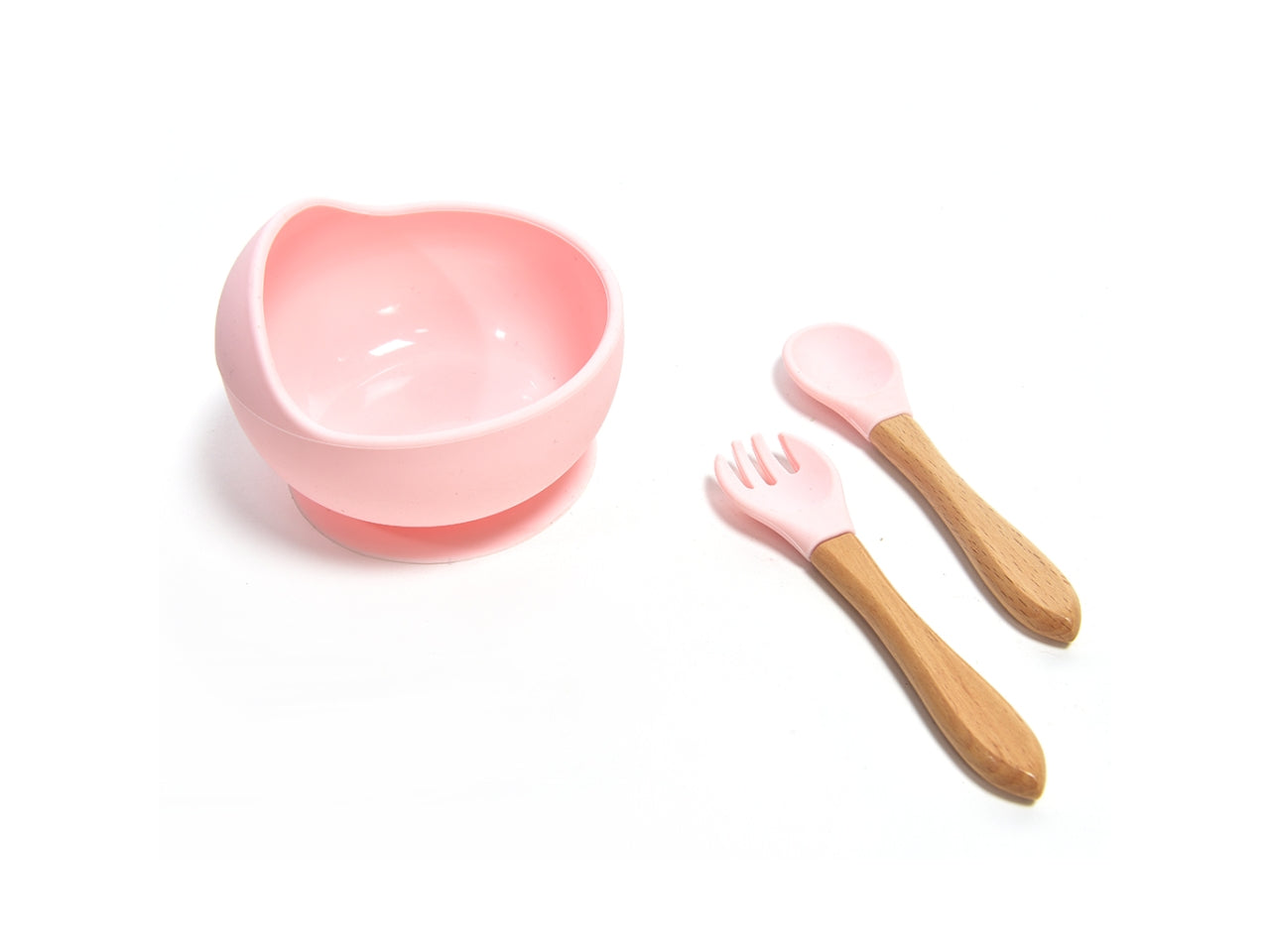 Set 3 pezzi pappa con ciotola a ventosa in silicone misura 25x17xh.8.5cm