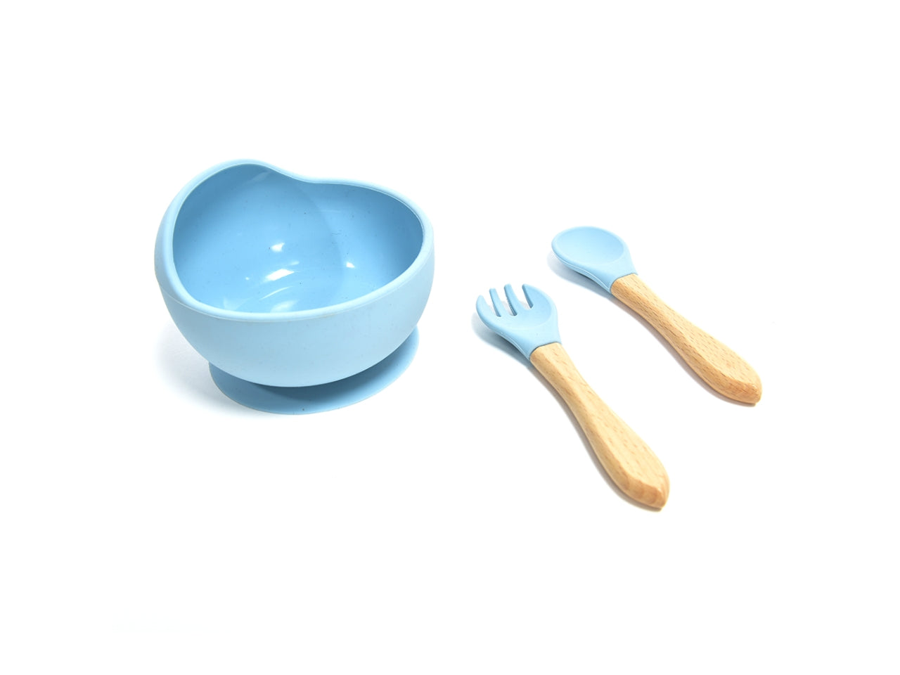 Set 3 pezzi pappa con ciotola a ventosa in silicone misura 25x17xh.8.5cm