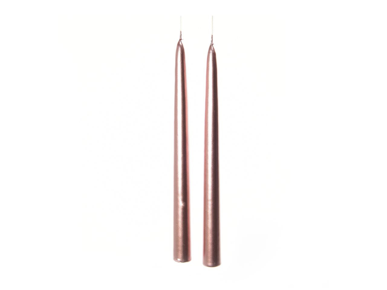 Candele natalizie a stelo linea lucid in coppia colore rose gold misura 25cm