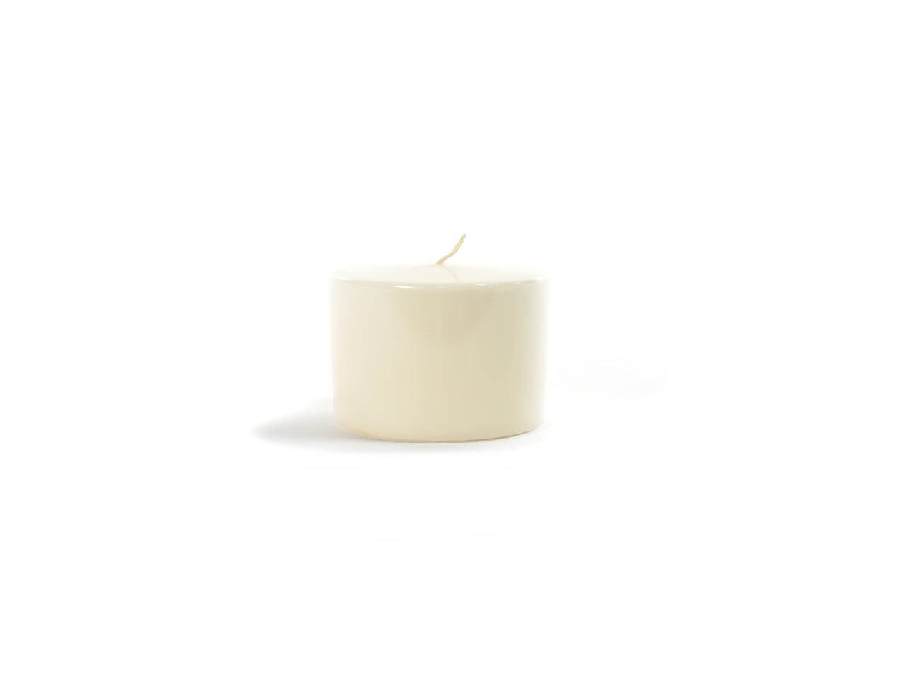 Candela pillar lucida avorio h.5xd.6cm