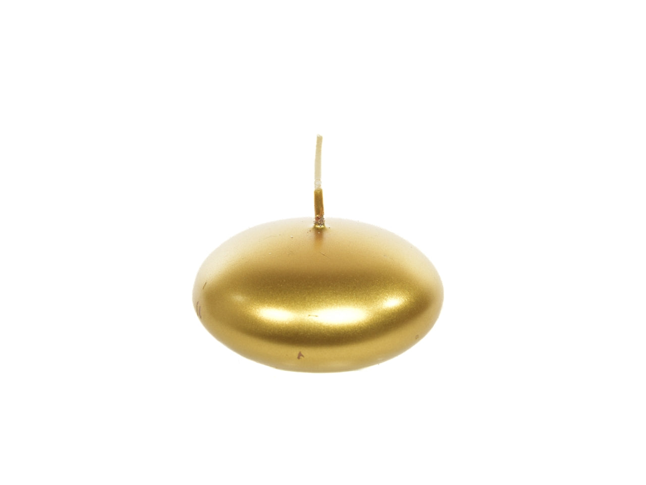 Candela galleggiante oro d.8,2xh.4cm